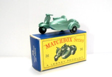 Matchbox Ruota Regolare n. 36b Lambretta Scooter Sidecar IMBALLO ORIGINALE come nuovo/confezione