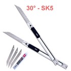 30° Grad Profi CUTTERMESSER Folienmesser 9mm Edelstahlmesser / 10 x Ersatzklinge