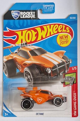 Neu 2019 Hot Wheels Rocket League Octane Orange Game Over 1/5 Long Card 