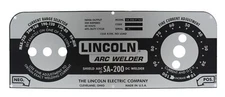 Lincoln SA-200 BLACK NAMEPLATE/FACEPLATE 9SM10926-B M10926-B