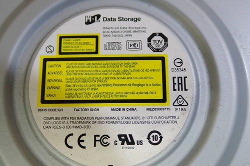 Hitachi-LG GH24NSD1 DVD-RW Drive DVD+RW 24x SATA Black Tested Japan Used - Picture 5 of 6
