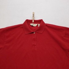 Eddie Bauer Casual Pullover Short Sleeve Polo Shirt Adult Mens Size L Red