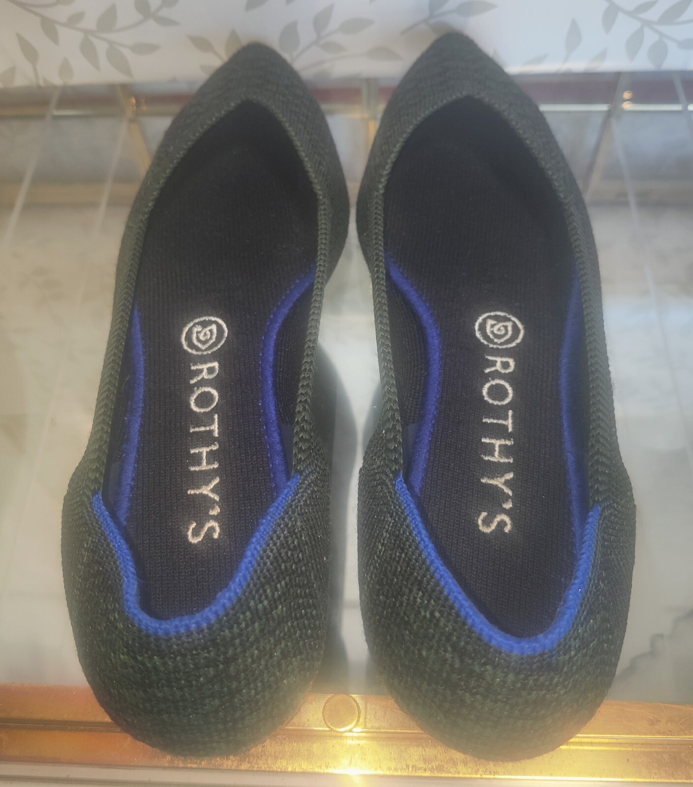 Rothys The Point Rare Lapis Python Green Flats Wo… - image 6