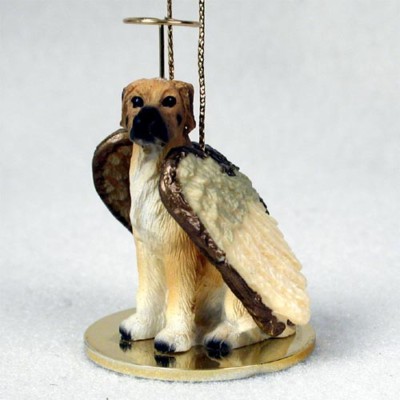 Great Dane Uncropped Fawn Dog ANGEL Tiny One Ornament Figurine Statue