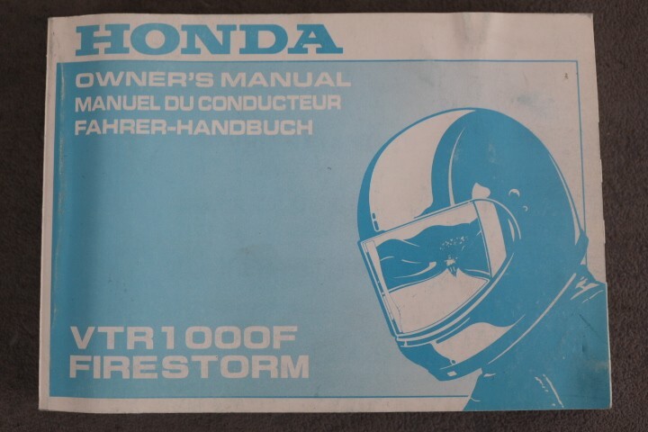 Honda VTR 1000 F Firestorm Betriebsanleitung mit Elektr-Schaltplan