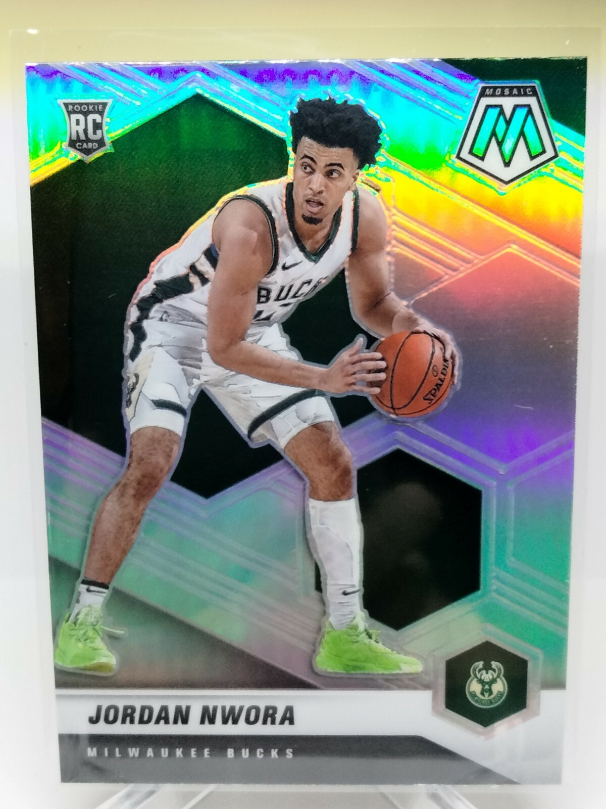 JORDAN NWORA 2020-21 Panini MOSAIC SILVER PARALLEL RC #219 Indiana Pacers SF