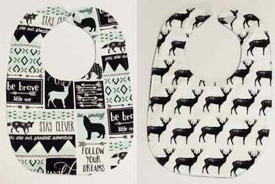 2 Reversible Bibs Homemade Cloth Baby Youth Handicapped Patients Special Needs