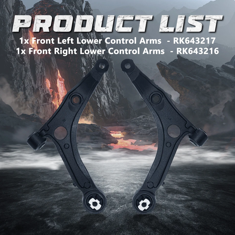 Brazos de control inferiores delanteros 2 piezas para Ram ProMaster 1500 2500 3500 2014-2023 Foto 3 de 4