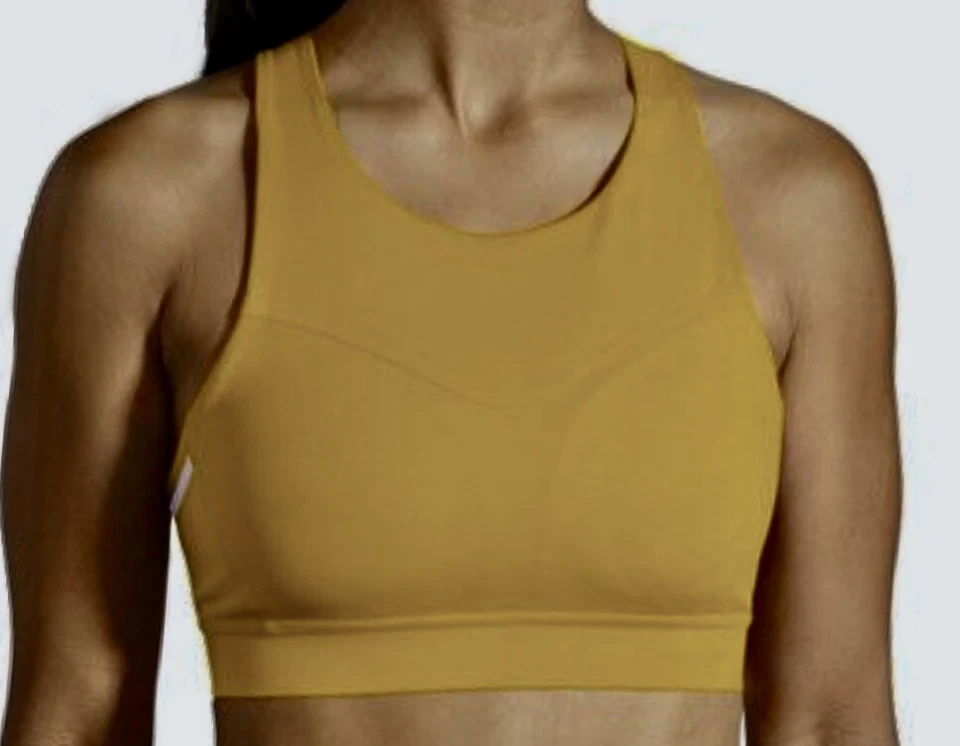 BROOKS Drive 3 Pocket Racerback High Support Gold Run Sports Bra Womens 36DD / E - Image 3 of 4