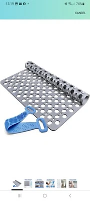 INSPIREHOMEWARE CasaVibe Shower Mat with Body Brush, 53 x 53 cm, Non Slip Shower Mats for Inside