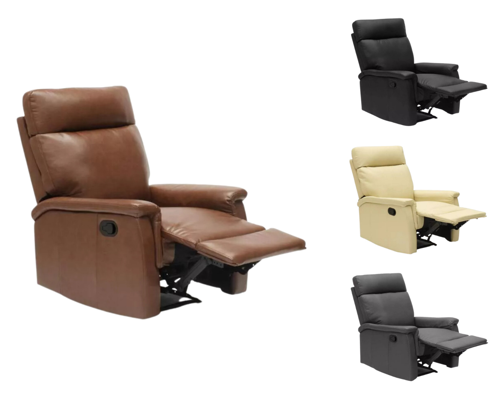 Fauteuil relax en simili cuir de haute densité avec repose-pieds intégré