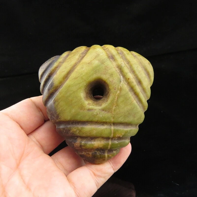 Китай, старый нефрит, культура хуншань, коллекционные предметы, редкий чой, подвеска Q(448) - Изображение 4 из 4