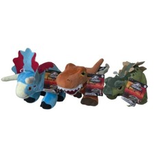 Jurassic World Dominion Plush Set Mattel T-Rex, Stegosaurus, Nasutoceratops NWT