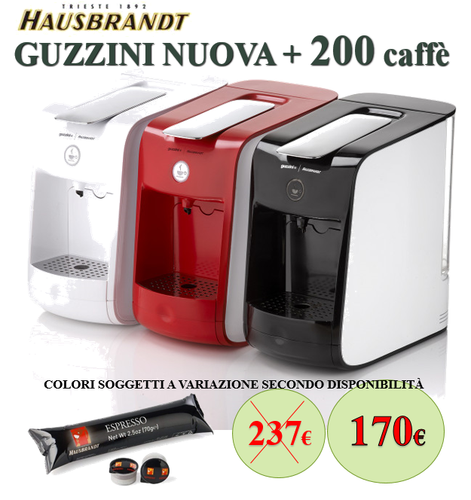 MACCHINA DA CAFFE' GUZZINI NUOVA + 200 CAFFE' ESPRESSO NERO HAUSBRANDT |  eBay
