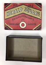 Vtg Herald Square Reinforcements for Loose Leaf Sheets EMPTY BOX Prop Display
