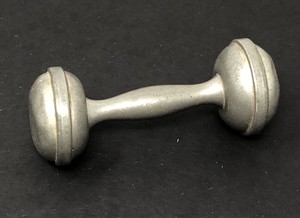 web pewter baby rattle