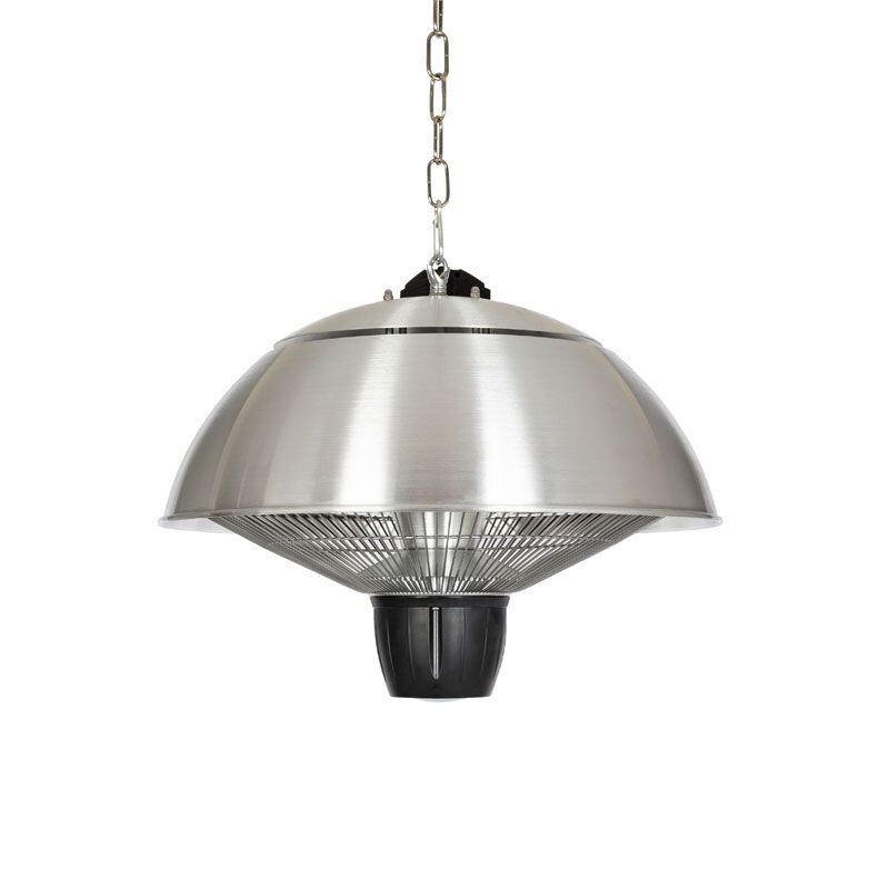 La Hacienda Hanging Mushroom Electric Patio Heater - Silver