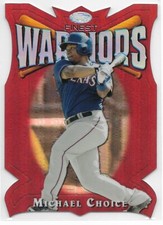 2014 Finest WARRIORS RED REFRACTOR DIE-CUT Michael Choice Texas Rangers 6/10