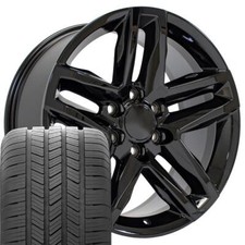 20 Inch Black 5911 Rims Goodyear Tires Set Fits Escalade Sierra Yukon