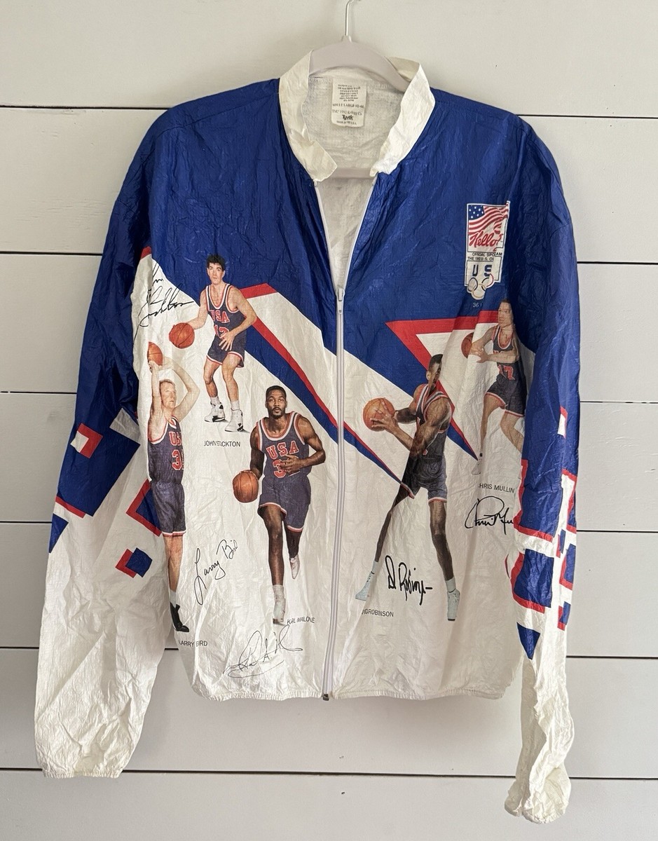1992 USA オリンピックチーム ペーパージャケット　古着　NBA バスケ USA Basketball 1992 DREAM TEAM Kellogs Tyvek Vintage Jacket