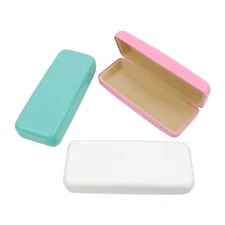 HSYMQ 3PCS Glasses Case, Eyeglasses Case Hard Shell, Pink+white+green