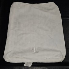 Lauren Ralph Lauren White Embroidered Zippered Pillow Cover Sham 15.5" x 21"