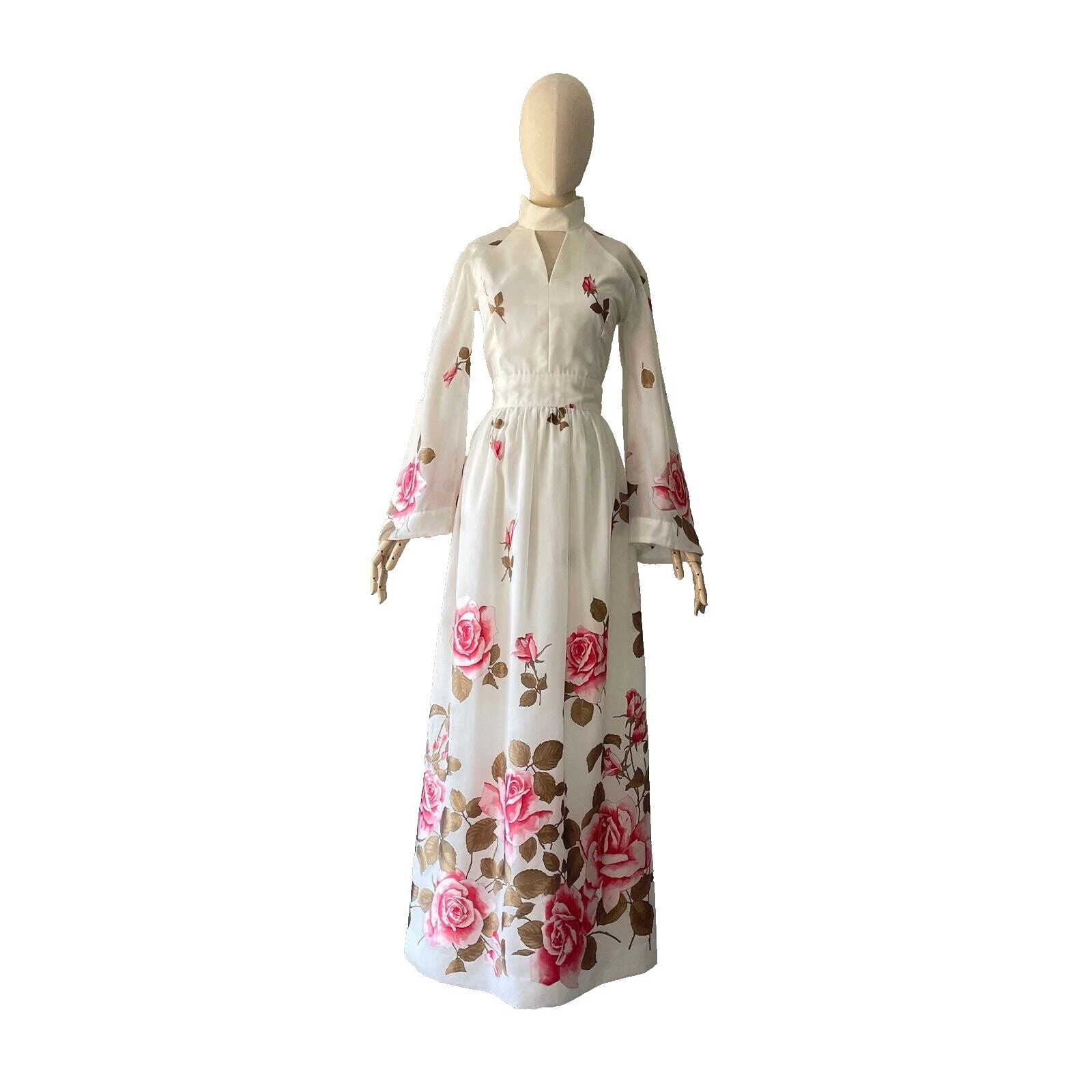 Chiffon White Vintage Dresses for Women