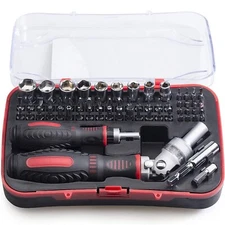 61 in 1 Ratcheting Screwdriver Set, Magnetic Screwdriver Bit Set wi... Fast Ship