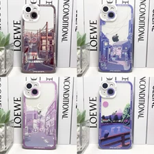 Aesthetic Japan Anime-Style Homes & Streets Phone Case For iPhone 13/14/15 Pro