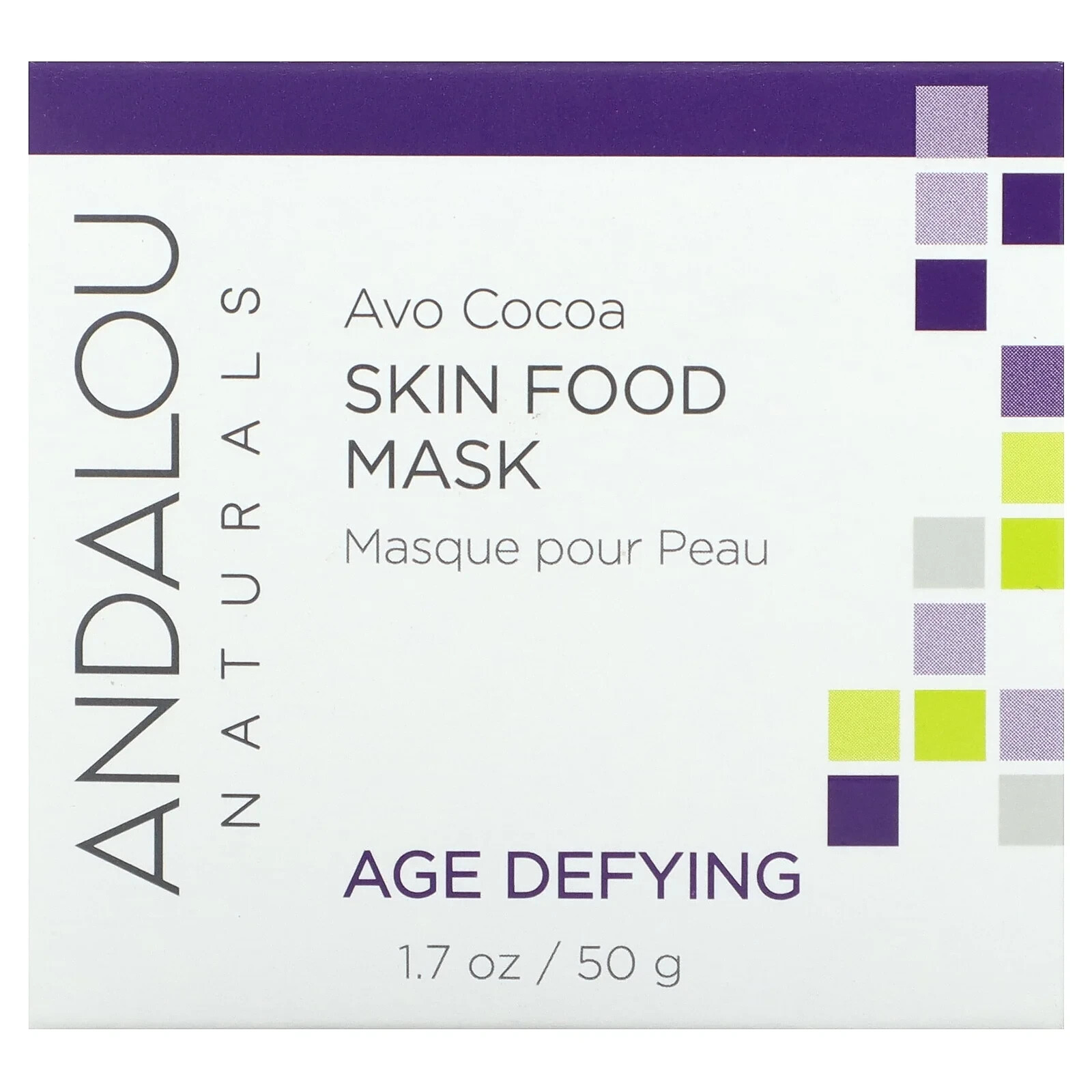 Andalou Naturals Skin Food Mask Avo Cocoa Age Defying 1 7 oz 50 g Cruelty-Free,