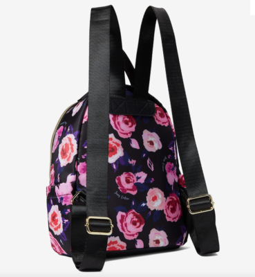 BNWTS Juicy Couture Rosie Mini Backpack Black Flower 