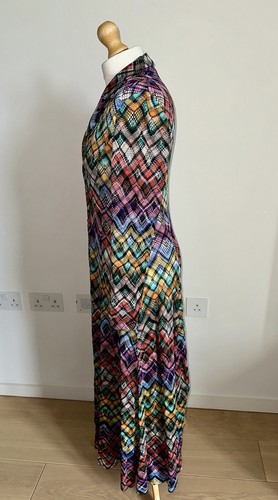 MISSONI RUNWAY RARE STRETCH LONG DRESS DUSTER COVERUP MULTICOLOUR SIZE 46 / 8-10 - Picture 6 of 15