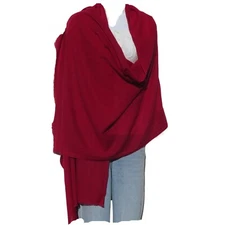 Cashmere|Himalayan|Shawl/Scarf| Lightweight|1 Ply|2Pad|Handloomed|Ruby Red