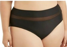 Time  Tru Women' Separates High Waist Black Mesh Bottom 1X 16W New Without T