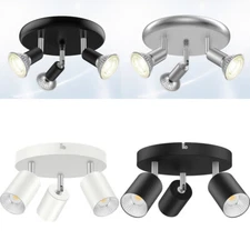 Industrial Track Lighting Flush Mount 3-Light Ceiling Light Spotlight Fixtures