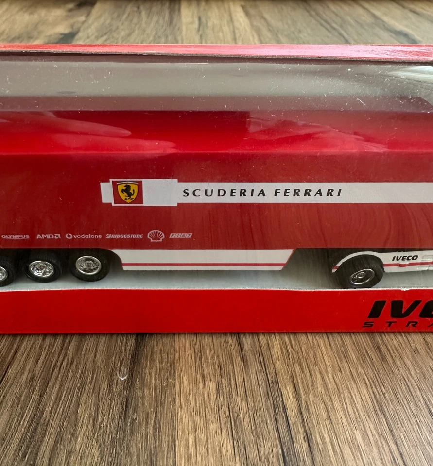 New, Genuine Ferrari 1:87 Rare, Collectable Iveco Stralis F1 Transporter - Image 3 of 4