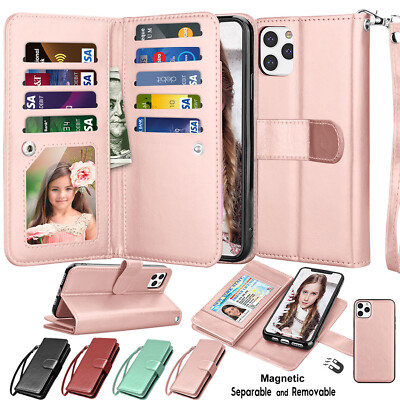 For iphone 12 11 Pro Max XS X XR SE 2 XS Max 7 8 Leather Wallet Flip ...