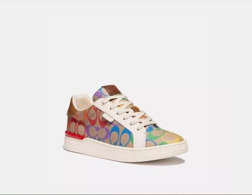 Coach Pride Collection Rainbow Signature Low Top Sneakers Tennis Shoes