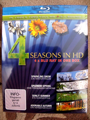 4 DVD Blue Ray 4 Seasons in Full HD 4 Jahreszeiten Traum 488 min versiegelt !