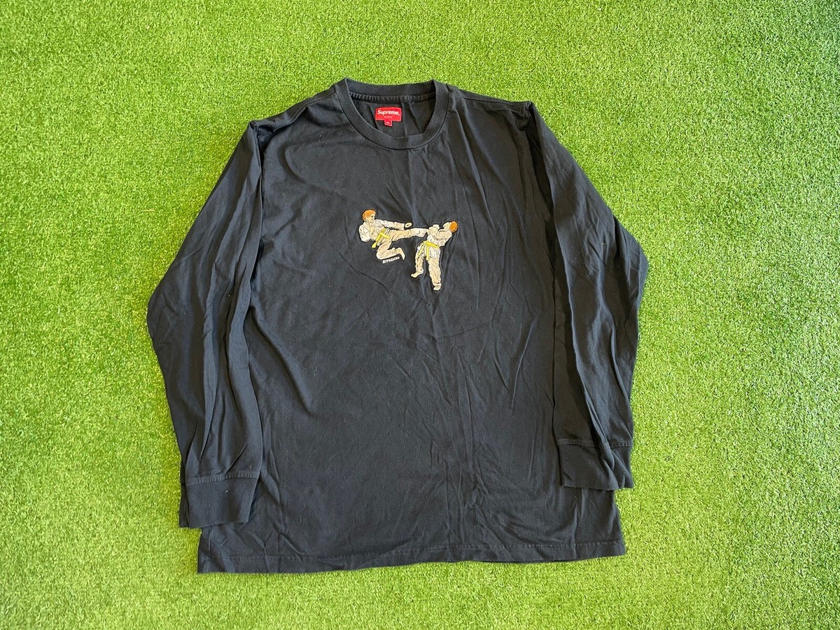 Supreme Karate Tee Navy SS18 Size XL Authentic Hype Long