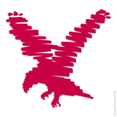 Eagle Raptor Art, Vinyl Decal Sticker, Multiple Colors & Sizes #1314