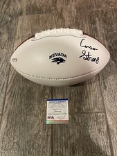 CARSON STRONG SIGNED FOOTBALL NEVADA WOLF PACK PSA/DNA COA AUTOGRAPHED EAGLES