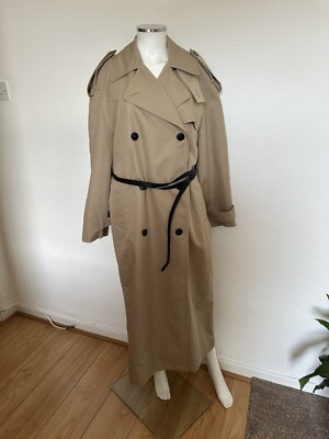 Zara W Collection Oversize Trenchcoat Contrast Belt Water