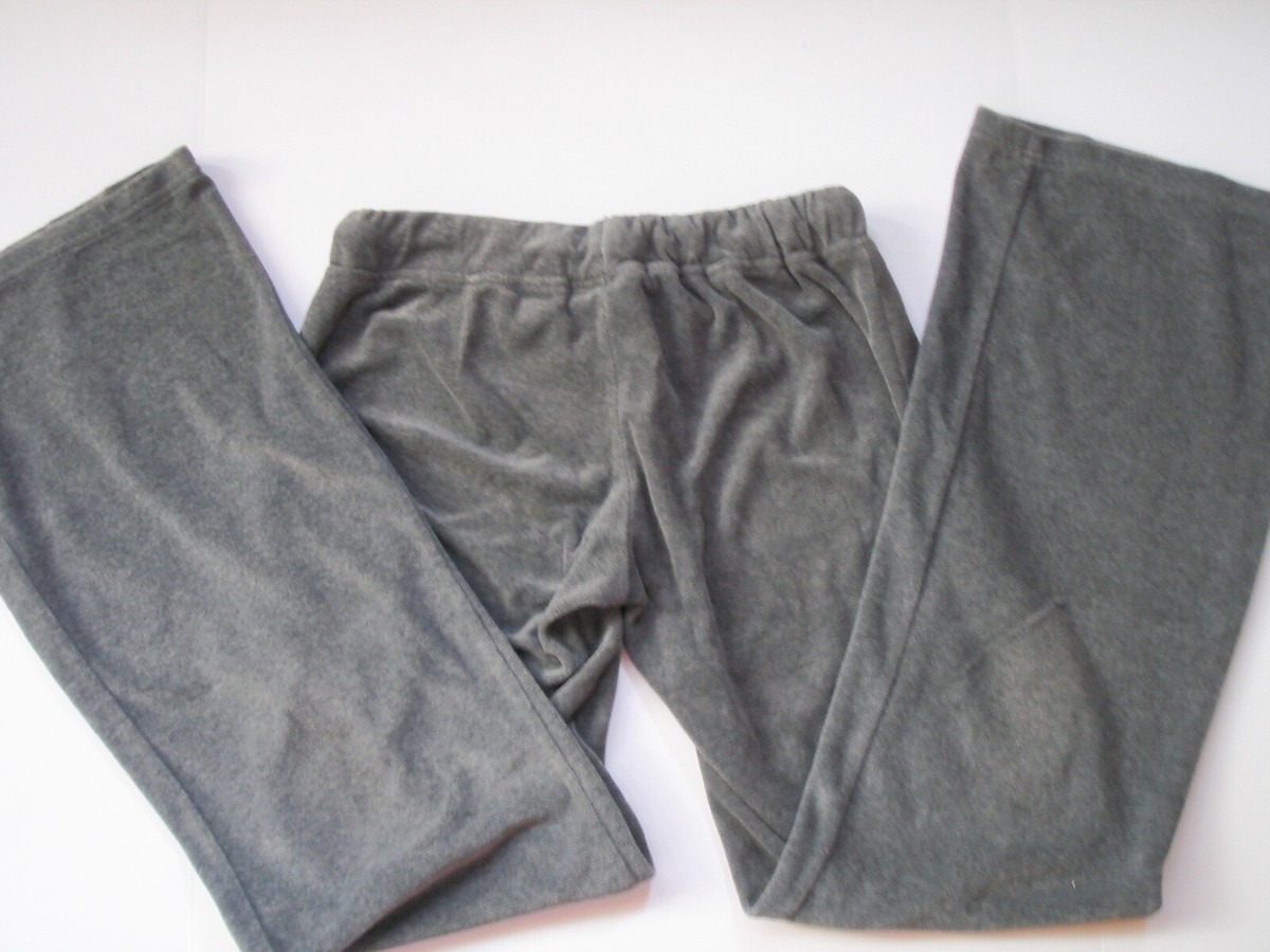 Express Velvet Pants Cotton with Wide Waistband, Gray Velour