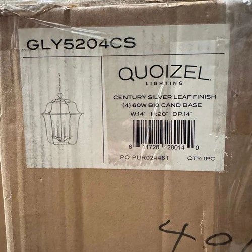 Chandelier Quoizel Century Silver Leaf Finish Gly5204cs  - Picture 4 of 4