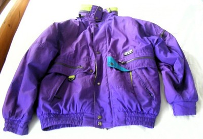 EVF RODEO EXCLUSIVE VINTAGE RETRO MENS SKI JACKET 38'' CHEST  PURPLE, GREEN, BLUE
