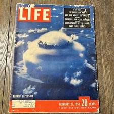 LIFE MAGAZINE - FEBRUARY 27, 1950 (ATOMIC BOMB EXPLOSION)  1950