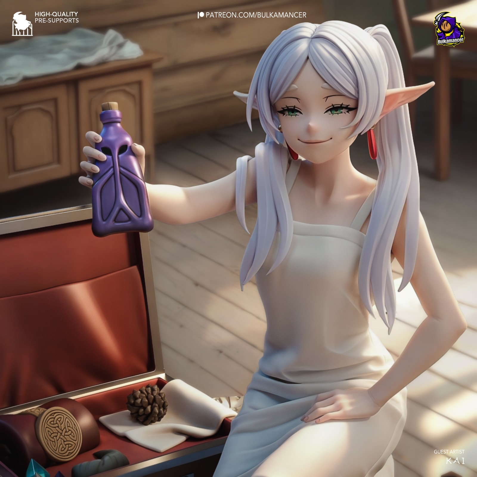 Kit de garaje de resina sin pintar de alta calidad con niveles de smug a escala 1:8 de más de 9000