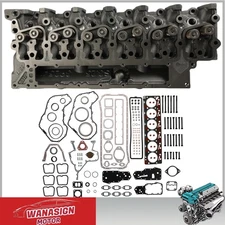 Cylinder Head w/Spring+Valves, Upper & Lower Full Gasket Bolts Set For Ram 5.9L