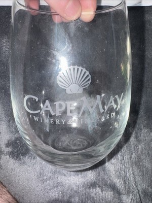 Cape May Winery & Vineyard branded stemless wine glass
